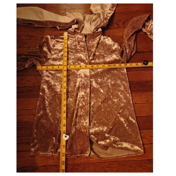 STAUD Golden Yellow Velvet Oversized Bow Button Down Blouse - Picture 12 of 12